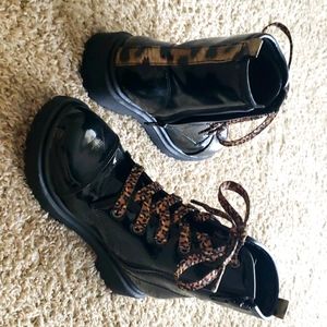 Leopard and Black Boots